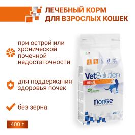 1,5кг Корм Monge VetSolution Cat Renal Вет. диета для кошек с заболеваниями почек