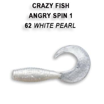 Резина Crazy Fish Angry Spin 1'' №62, Креветка, 8шт