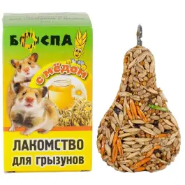 БОСПА Лакомство для грызунов с мёдом 3 в 1 Груша
