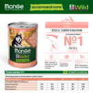 400гр Консервы Monge Dog BWild Grain Free Adult Salmon/Pumpkin&Zucchini для взрослых собак с Лососем, тыквой и цукини