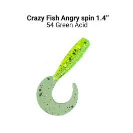 Резина Crazy Fish Angry Spin 1,4'' №54, Кальмар, 10шт