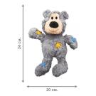 Игрушка KONG Toy Dog Wild Knots Bear  для собак с пищалкой и канатом внутри, M/L