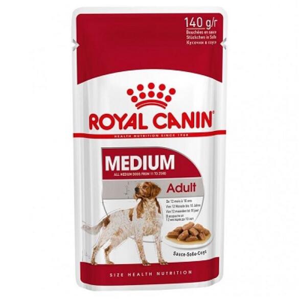 140гр Влажный корм ROYAL CANIN Medium Adult для взрослых собак средних пород от 12 месяцев (пауч)