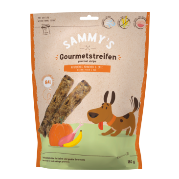 18гр Лакомство Bosch Sammy's Gourmet strips стрипсы с уткой и курицей для собак