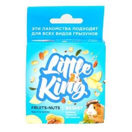 40-45гр Лакомство Little King для грызунов, фруктово-ореховая корзинка