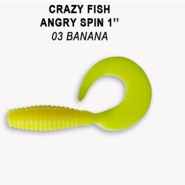 Резина Crazy Fish Angry Spin 1'' №03, Кальмар, 8шт