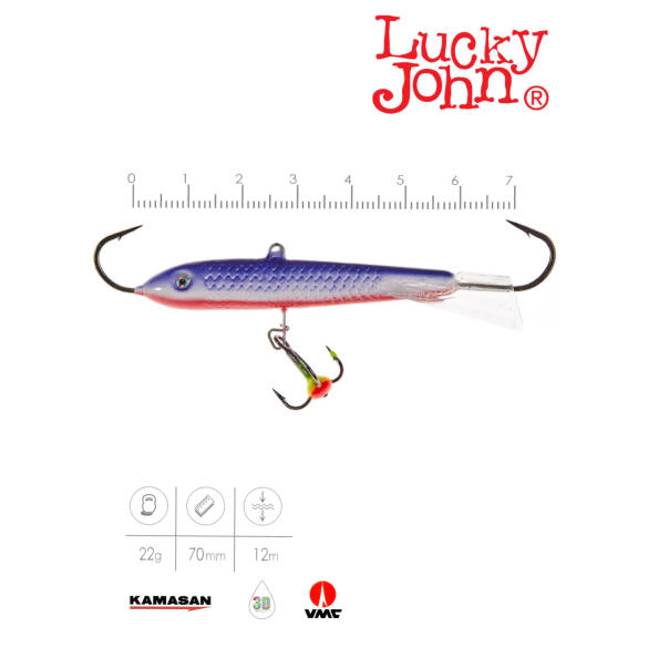 Балансир Lucky John CLASSIC 7 + тр. 70мм 28