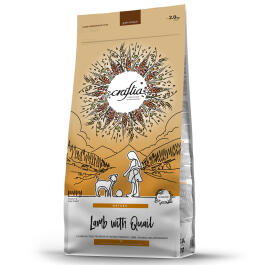 2кг Корм Craftia Natura Puppy Medium&Large для щенков средних и крупных пород из ягненка с перепелкой