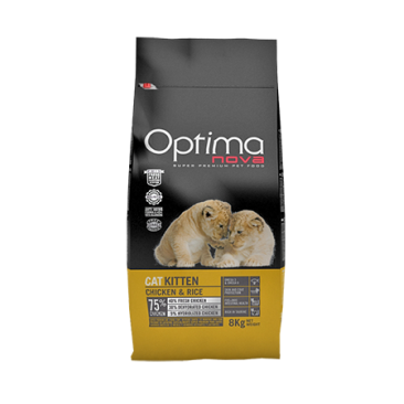 0,4кг Корм Optima Nova Cat Kitten для котят Курица с рисом