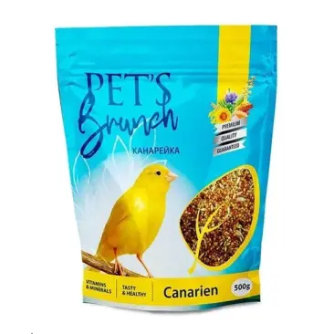500гр  Корм PET'S Brunch сухой для птиц "Рацион для канареек"