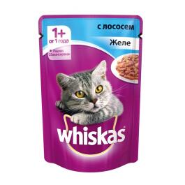 75гр Корм для кошек WHISKAS желе Лосось