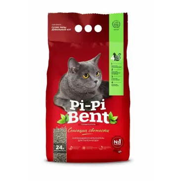 Наполнитель комкующийся Pi-Pi-Bent Сенсация свежести, 10кг, 24л
