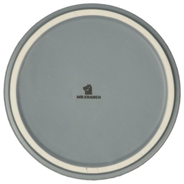Миска Mr.Kranch Bamboo керамическая серая на бамбуковой подставке, 860мл
