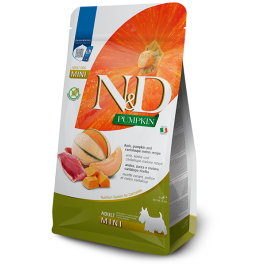 2кг Корм Farmina N&D Grain Free Pumpkin Dog Duck& Cantaloupe Adult Mini беззерновой для взрослых собак мелких пород с Уткой, тыквой и дыней