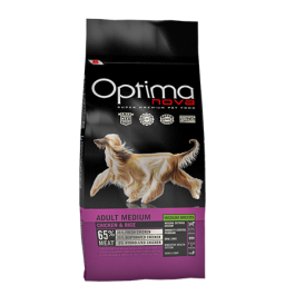2кг Корм Optima Nova Adult Medium для взрослых собак средних пород с Курицей и рисом