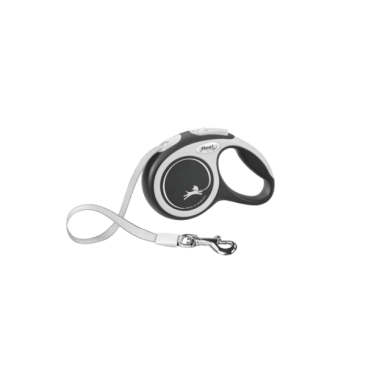Рулетка FLEXI New Comfort S 15кг 5м шлея, черный