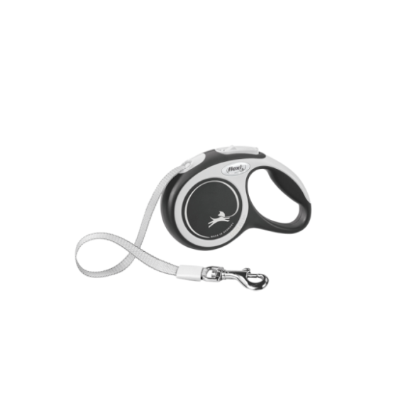 Рулетка FLEXI New Comfort S 15кг 5м шлея, черный