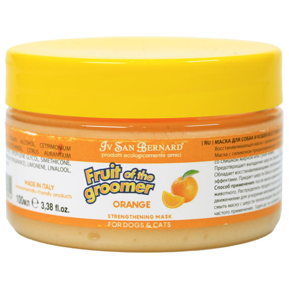 Восстанавливающая маска ISB Fruit of the Groomer Orange для слабой выпадающей шерсти, 100мл
