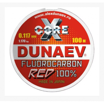 Леска Dunaev Fluorocarbon RED 0.117мм 100м