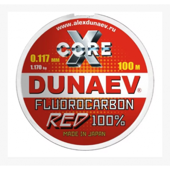 Леска Dunaev Fluorocarbon RED 0.117мм 100м