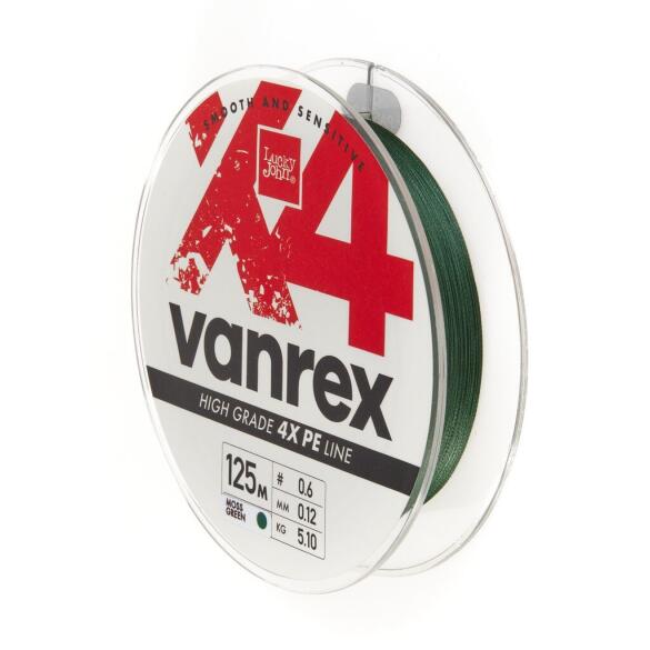 Плетенка Lucky John VANREX x4 Braid Moss Green 125м 0.12мм