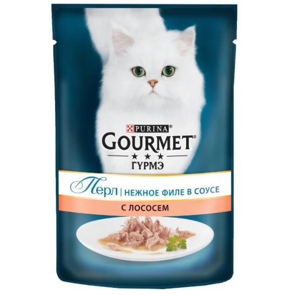 75гр Корм для кошек GOURMET Perle с Лососем