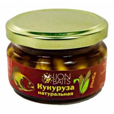 Насадка Lion Baits кукуруза натуральная Кукуруза "рыба" (стекло)120мл