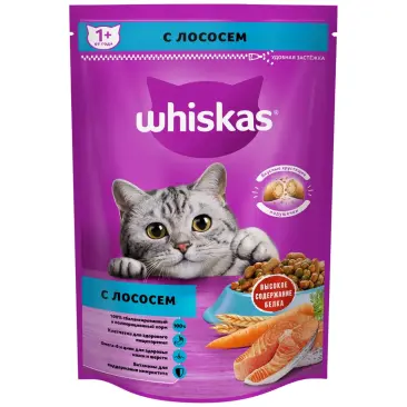 350гр Корм WHISKAS для кошек паштет Лосось