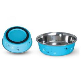 Миска Triol "Стрекоза" металлическая на резинке, 0,25л