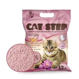 Наполнитель комкующийся соевый Cat Step Tofu Lotus 12л