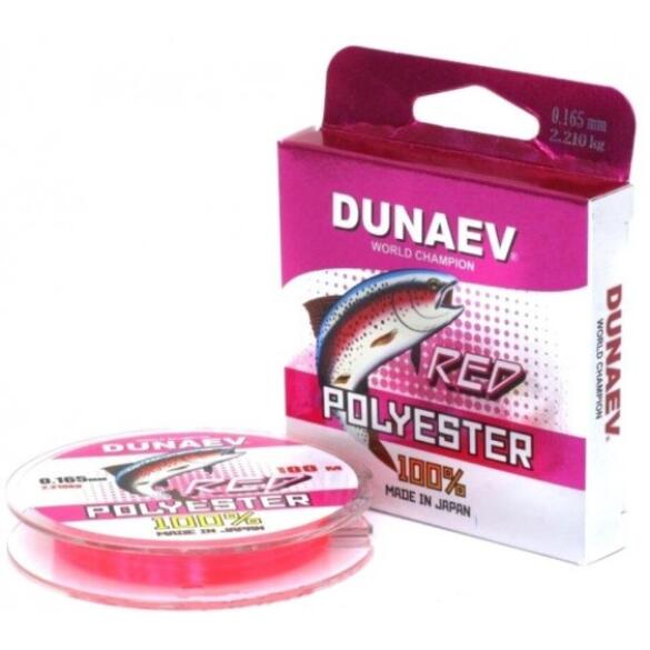 Леска Dunaev Polyester RED 0.128мм 100м