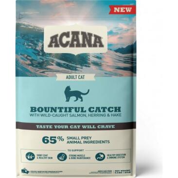 4,5кг Корм ACANA BOUNTIFUL CATCH CAT низкозерновой для взрослых кошек с Рыбой
