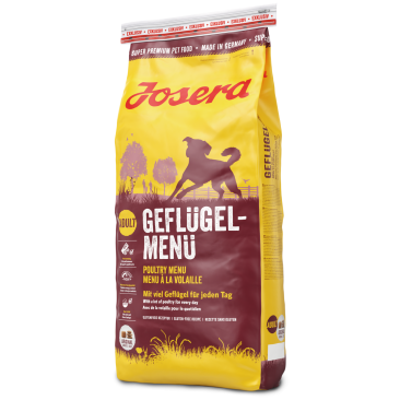 12,5кг Корм Josera Poultry Menu (Adult Medium/Maxi 25/13) для взрослых собак активных пород с Птицей