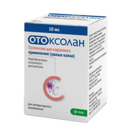 Капли ушные Отоксолан NITA-FARM для лечения отита у собак, 10мл