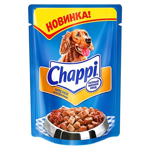 Корм CHAPPI для взрослых собак Мясное изобилие, 85гр