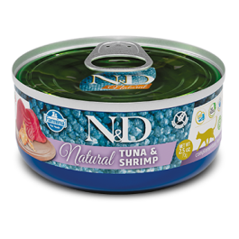70гр Консервы Farmina &D Cat NATURAL TUNA & Shrimp для кошек с Тунцом и креветками