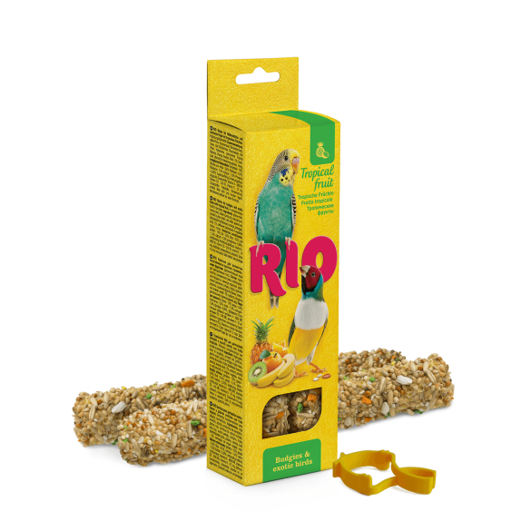 2*40гр RIO Sticks Tropical Fruit палочки для волнистых попугаев и экзотических птиц с тропическими фруктами