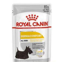 85гр Влажный корм ROYAL CANIN Dermacomfort для взрослых собак с чувствительной кожей, паштет (пауч)