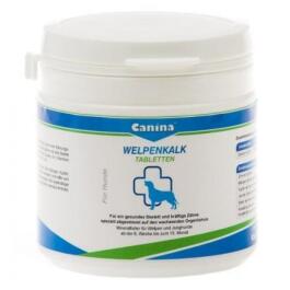 Минеральная добавка для щенков Canina Welpenkalk Tabletten для оптимального развития скелета и зубной системы с 6 недель до 15 месяцев, 150г (~ 150 таб)