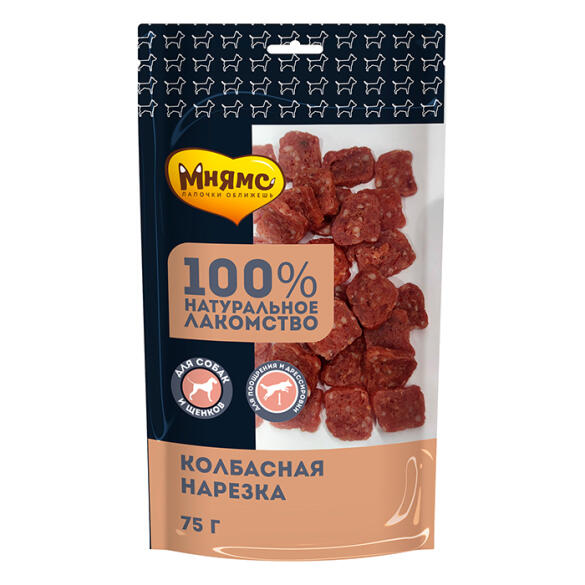 75г Лакомство Мнямс для собак "Колбасная нарезка"
