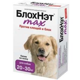 Капли на холку БлохНэт Астрафарм от блох, вшей, власоедов, клещей и других паразитов для собак 20-30кг, 3мл