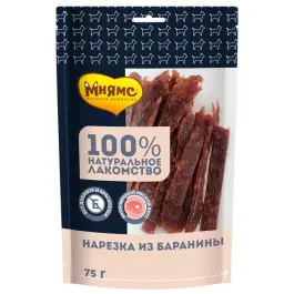 75г Лакомство Мнямс для собак "Нарезка" из баранины