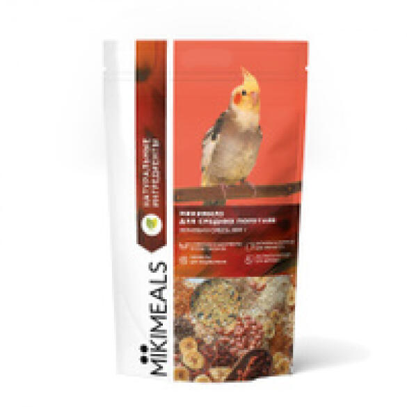 800гр MIKIMEALS Корм для средних попугаев