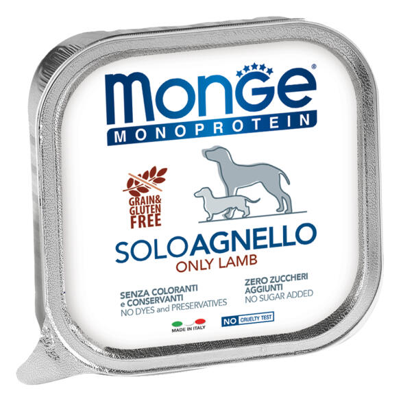 150гр Влажный корм Monge Dog Monoprotein SOLO Lamb монопротеиновый паштет для собак из Ягненка