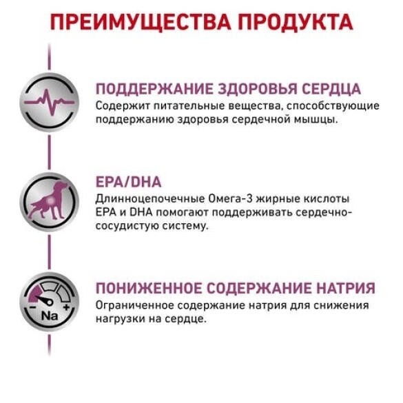 2кг Корм ROYAL CANIN Cardiac диета для взрослых собак для поддержания функции сердца
