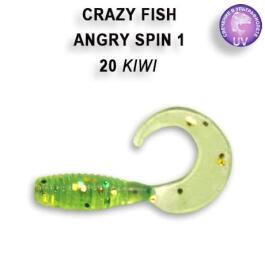 Резина Crazy Fish Angry Spin 1'' №20, Кальмар, 8шт