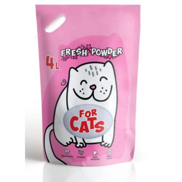 Наполнитель силикагелевый FOR CATS  Fresh Powder, 4л
