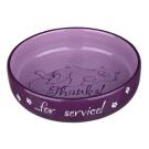 Миска TRIXIE керамическая для коротконосых пород кошек с рисунком 0,3л 15см