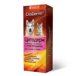 Шампунь CitoDerm лечебно-профилактический при поражениях кожи с хлоргексидином, 200мл