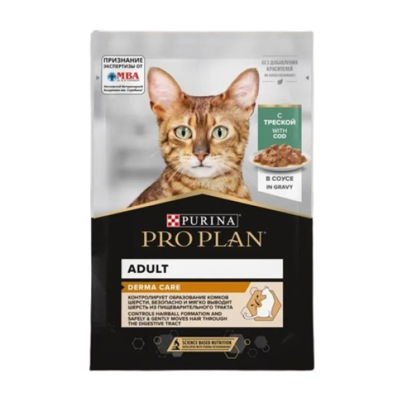 85гр Корм для кошек PRO PLAN Nutrisavour Треска в соусе